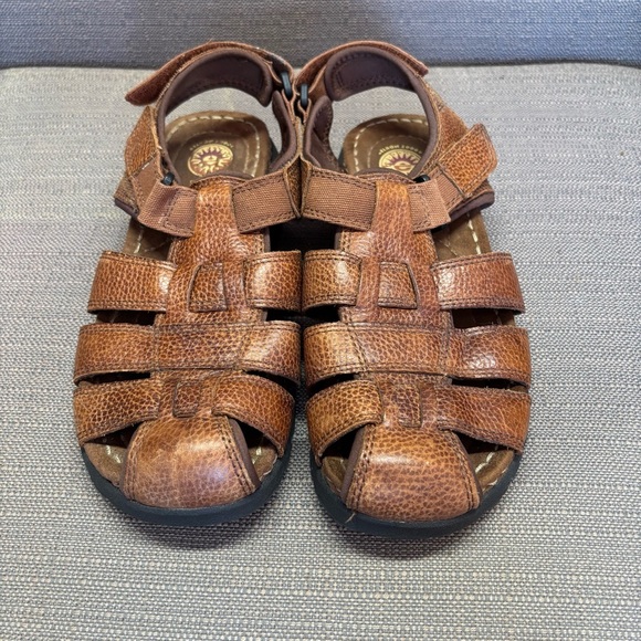 Earth Spirit Men’s strappy Gelron 200 Brown Leather Sandals Fisherman Style 8 - Picture 1 of 5
